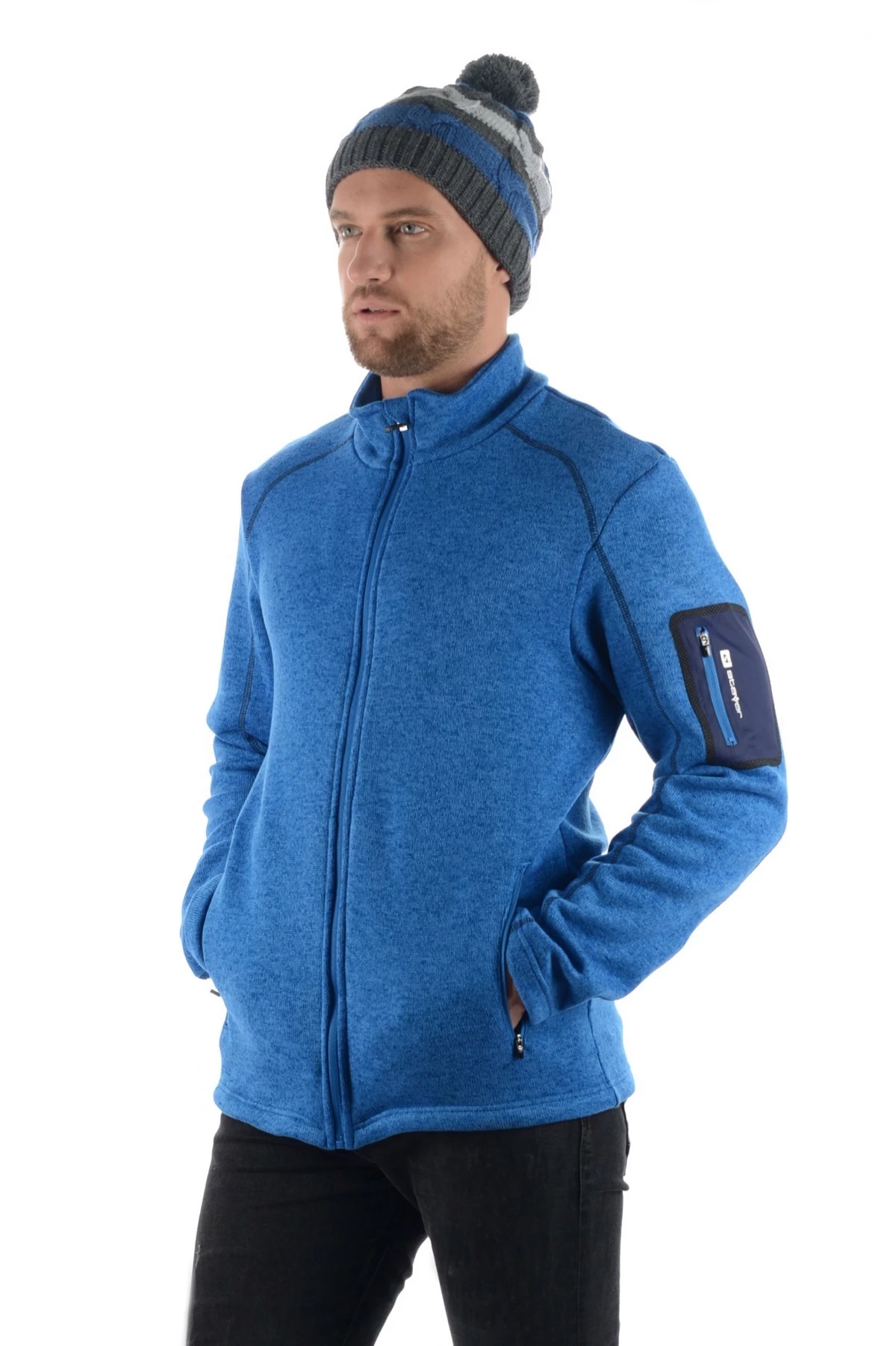 Флисовый джемпер мужской 22-71401 21 изображение 3
