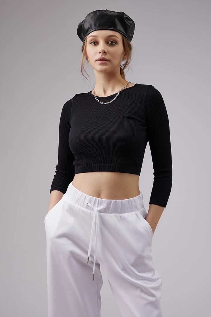 БРЮКИ ИЗ ФУТЕРА ЛЕГКИЕ женские 22-20823 00 изображение 4